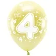 balony cyfra 4 zolty jasny partydeco 13 6 szt