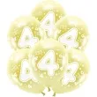 balony cyfra 4 zolty jasny partydeco 13 6 szt