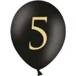 balony cyfra 5 czarne 12 strong 50 szt