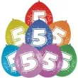 balony cyfra 5 impreza mix folat 12 8 szt