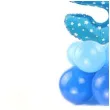 balony cyfra 5 niebieski partypal zestaw