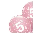 balony cyfra 5 rozowe qualatex 12 6 szt