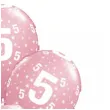 balony cyfra 5 rozowe qualatex 12 6 szt