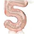 balony cyfra 5 rozowe zloto partypal zestaw