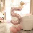 balony cyfra 5 rozowe zloto partypal zestaw