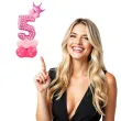 balony cyfra 5 rozowy partypal zestaw