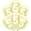 balony cyfra 5 zolty jasny partydeco 13 6 szt