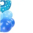 balony cyfra 6 niebieski partypal zestaw