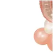 balony cyfra 6 rozowe zloto partypal zestaw