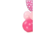 balony cyfra 6 rozowy partypal zestaw