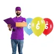 balony cyfra 6 w koronie mix arpex 14 3 szt