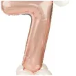 balony cyfra 7 rozowe zloto partypal zestaw