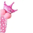 balony cyfra 7 rozowy partypal zestaw