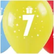 balony cyfra 7 w koronie mix arpex 14 3 szt