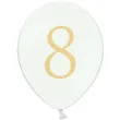 balony cyfra 8 biale 12 strong 50 szt