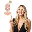 balony cyfra 8 rozowe zloto partypal zestaw