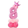 balony cyfra 8 rozowy partypal zestaw
