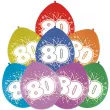 balony cyfra 80 impreza mix folat 12 8 szt