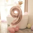 balony cyfra 9 rozowe zloto partypal zestaw