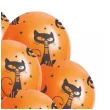 balony czarny kot i dynia pomaranczowy guirca 12 10 szt