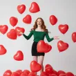 balony czerwone serca dekoracja na dzien kobiet walentynki wesele i zareczyny 50 szt