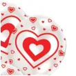 balony czerwone serduszka biale amscan 11 6 szt