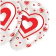 balony czerwone serduszka biale amscan 11 6 szt