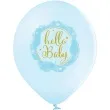 balony d11 baby shower boy hello baby bialy blekitny pastel belbal 12 6 szt