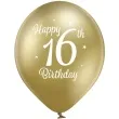 balony d11 glossy happy birthday 16 mix belbal 12 6 szt