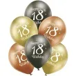 balony d11 glossy happy birthday 18 mix belbal 12 6 szt