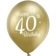 balony d11 glossy happy birthday 40 mix belbal 12 6 szt
