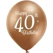 balony d11 glossy happy birthday 40 mix belbal 12 6 szt