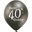 balony d11 glossy happy birthday 40 mix belbal 12 6 szt