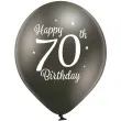 balony d11 glossy happy birthday 70 mix belbal 12 6 szt