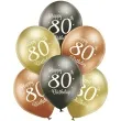 balony d11 glossy happy birthday 80 mix belbal 12 6 szt
