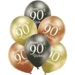 balony d11 glossy happy birthday 90 mix belbal 12 6 szt