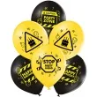 balony d11 happy birthday partyzone czarno zolty belbal 12 6 szt