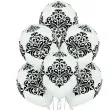 balony damask pastel bialy belbal 12 6 szt