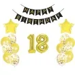 balony dekoracja na 18 urodziny zlota partypal zestaw