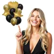 balony dekoracyjny mix czarno zloty partypal zestaw