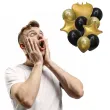balony dekoracyjny mix czarno zloty partypal zestaw
