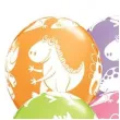 balony dinozaury pastel mix qualatex 12 6 szt
