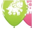 balony dinozaury pastel mix qualatex 12 6 szt