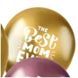 balony dzien matki the best mom ever purpurowo zlote folat 13 4 szt