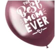 balony dzien matki the best mom ever purpurowo zlote folat 13 4 szt
