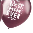 balony dzien matki the best mom ever purpurowo zlote folat 13 4 szt