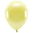 balony ekologiczne jasnozolty metalik partydeco 10 10 szt