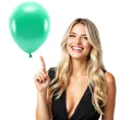 balony ekologiczne zielony metalik partydeco 10 100 szt