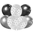 balony elegant beauty and charm srebrno grafitowy godan 12 7 szt