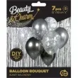 balony elegant beauty and charm srebrno grafitowy godan 12 7 szt